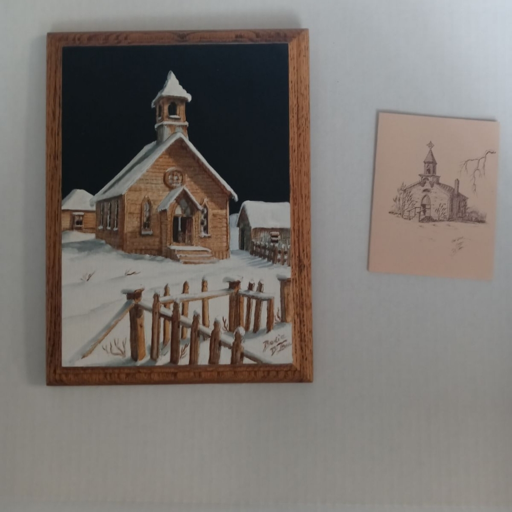 Dave Iman Painting Bodie Church an Original